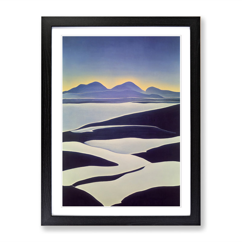 Winter Landscape - Single Picture Frame Print, 64cm H x 46cm W x 2cm D, Oak