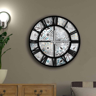 Stylish Decorative Wall Clock, 19.7 in Diameter, 100% MDF with 0.2 in Thickness | Requires 1 AA Battery (Not Included) | Perfect for Home Decor, Modern Aesthetic, and Timeless Elegance
