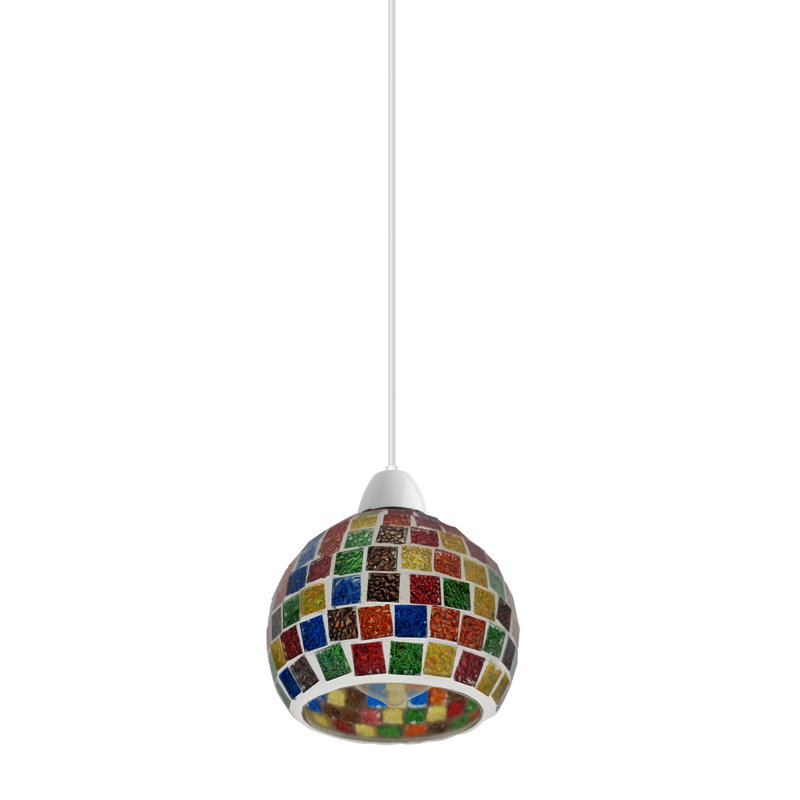 13cm H Glass Round Pendant Shade ( Screw On ) in Multicolour