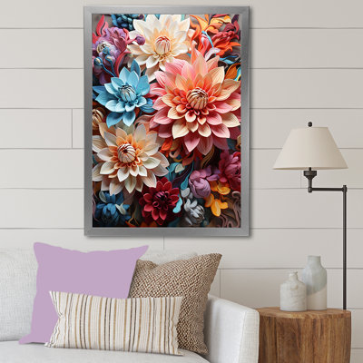 «Mums Intertwine Burst Of Color I», reproduction sur toile