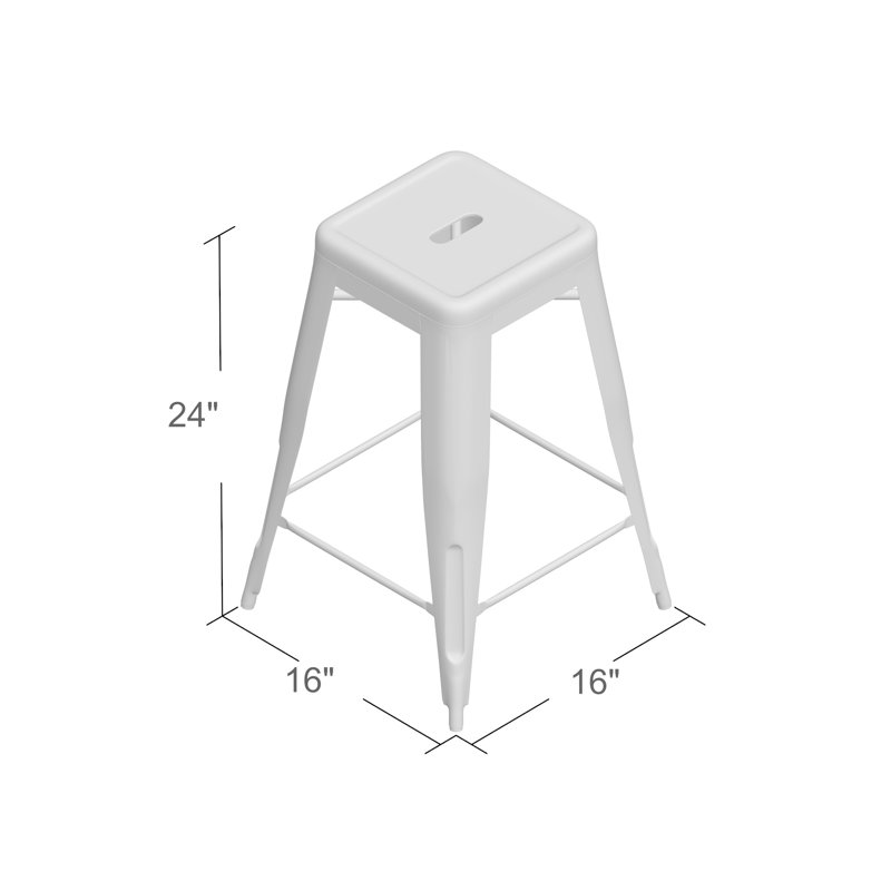 Tabouret Nieva, Rouge, Tabouret de bar (siège d’une hauteur de 30 po), 4