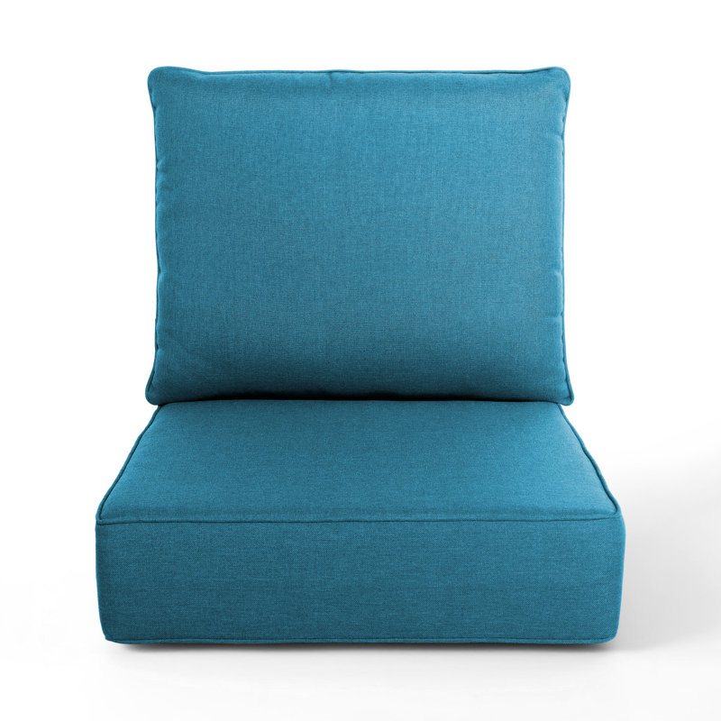 6" Thick Outdoor Cushions 22X24x6, Deep Seat Patio Cushions With Removable Cover, Waterproof & Fade Resistant Replacement For Wicker Chair, Loveseat, Sofa