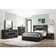 Andehsha 4 Piece Wooden Eastern King Panel Bedroom Set In Black Finish