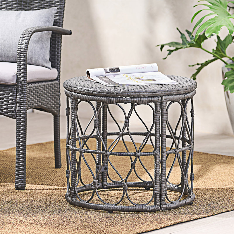 Table d'appoint d'extérieur, Gris