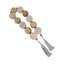 Perles de verre décoratives Coolidge avec accent en métal et pampille en cuir pour la décoration intérieure - Guirlande élégante pour la décoration de table, de tablette et de salon - Bois-218306869