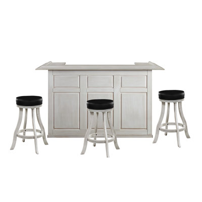 Ensemble de bar 72 po avec trois tabourets de bar sans dossier par Ram
