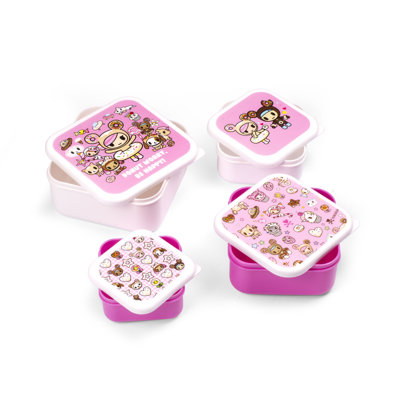Plastic Food Storage Container - Set of 4 Containers and Lids