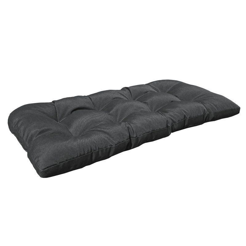 Indoor/Outdoor Tufted Swing Bench Cushions, 44"x19" for Wicker Loveseat Porch Swing Cushions, Gray