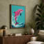 Leaping Dolphin Coastal 1 Piece Wrapped Canvas Wall Art-857222309-857222314