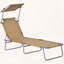 Chaise longue pliante avec auvent réglable-1072844105