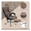 Chaise de bureau en microfibre, chaise d'ordinateur à haut dossier avec massage à 6 points, chaleur, hauteur réglable et repose-pieds rétractable-262349201-262349206