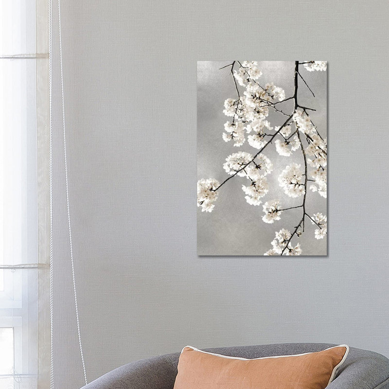 Ophelia & Co. White Blossoms on Silver III by Kate Bennett - Wrapped ...
