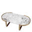 Coffee Table Fabio Brushed Brass Finish - Top