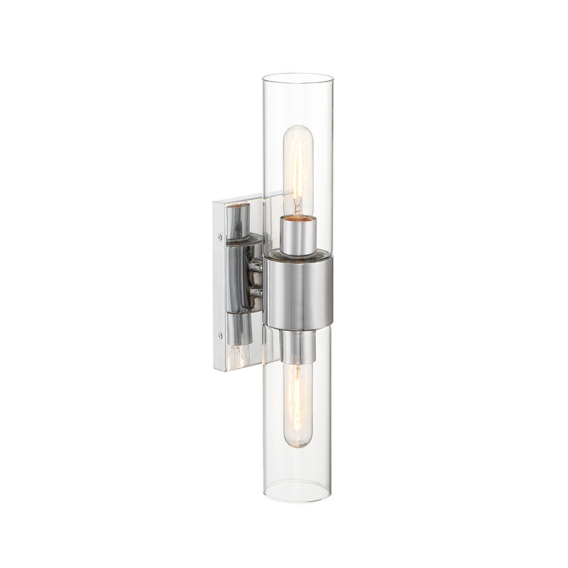 Rafal 2-Light Dimmable Steel Wallchiere , Chrome