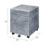 Classeur 3 pièces en faux béton et argent - gris
