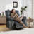 38.98" Wide Power Lift Massage Recliner With Heat, Cup Holders & Phone Stand(Set Of 2)-1115090099