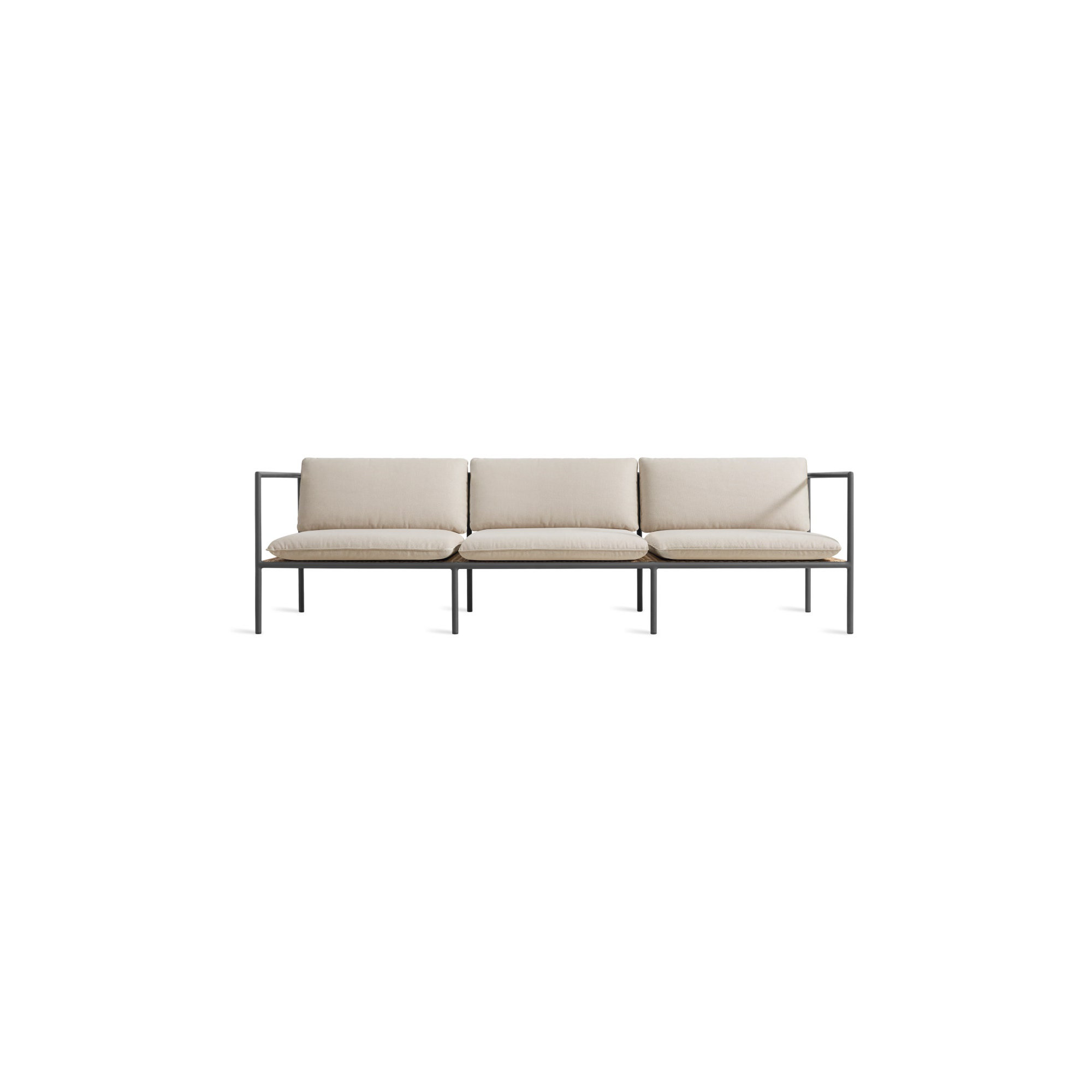 Dog Days 93'' Wide Patio Sofa with Sunbrella® Cushions, Sunbrella Linen, Charcoal