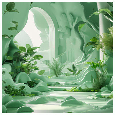 Lush Greenery Interior Quilted Bedspread All Sizes