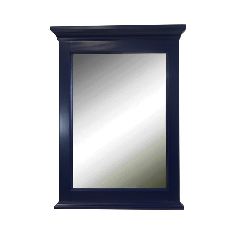 Bernardsville Wood Flat Wall Mirror, Royal Blue