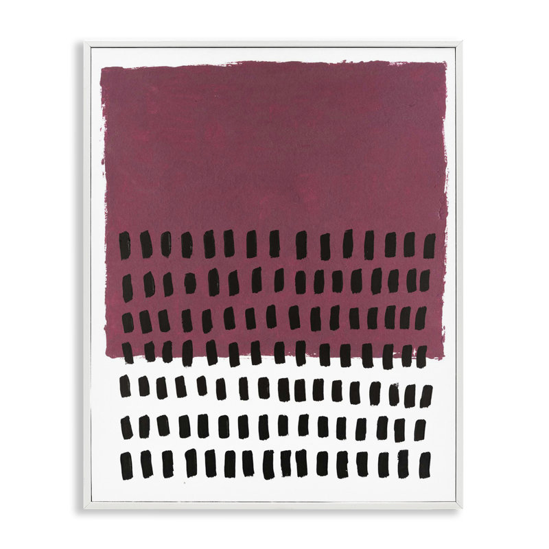  Red Dotted Pattern Giclee Art by Michael Willett, 20'' H x 16'' W, Coastal White Framed Giclee