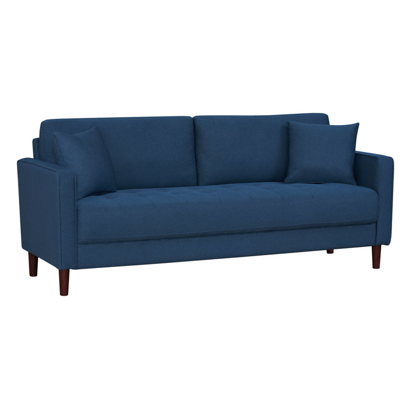 Doiphode Mid-Century Upholstered Sofa, Blue