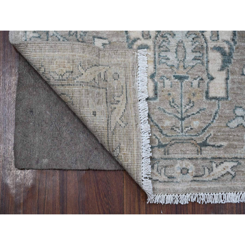 Tapis de couloir oriental gris en laine noué à la main 2 pi 9 po x 9 pi 7 po Peshawar Bijar 9B8193241DA2458CAECBA7FC40043D55