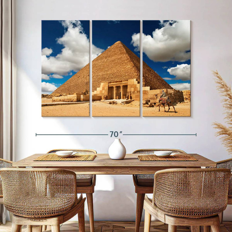 Adella Egyptian Pyramid, 42" H x 65" W