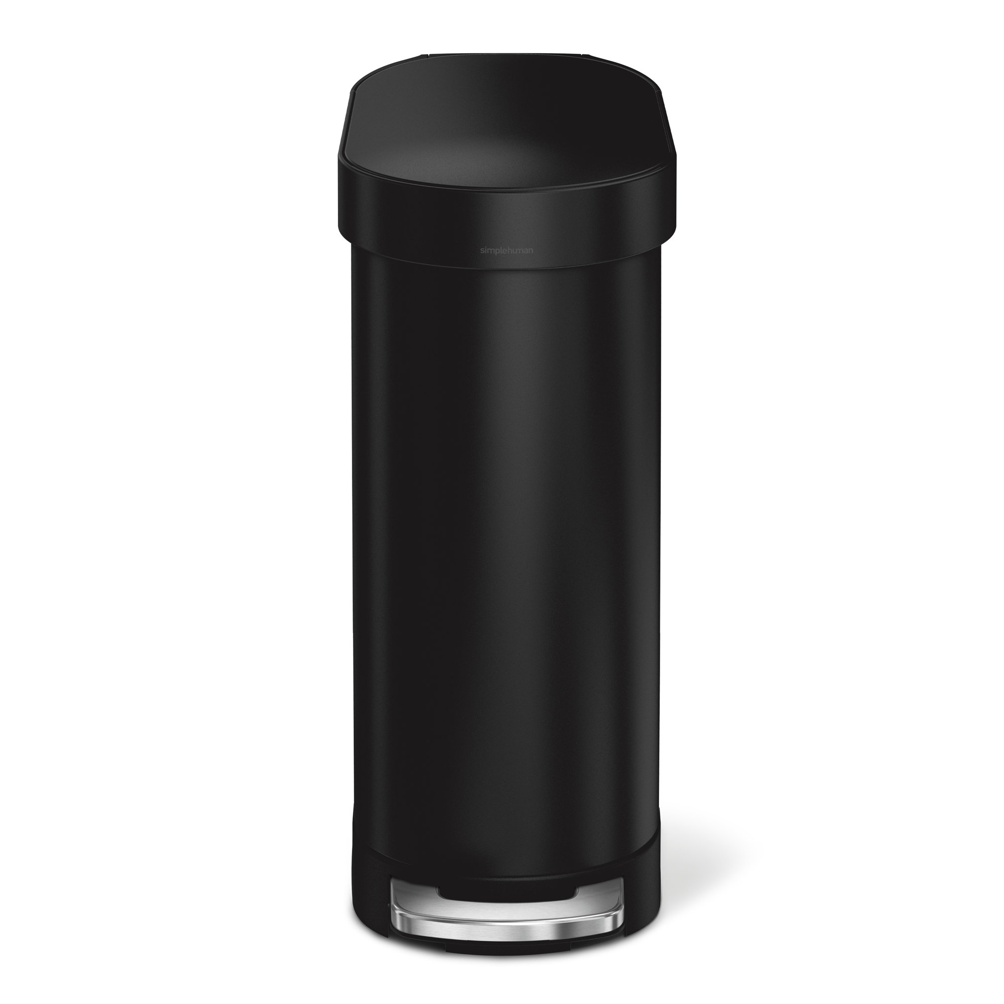 simplehuman 45 Liter / 12 Gallon Slim Hands-Free Kitchen Step Trash Can, Matte Black