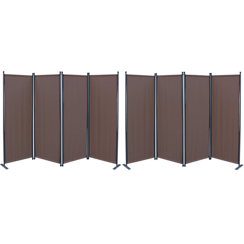 Guerra 170cm H Folding Room Divider, Taupe, 4