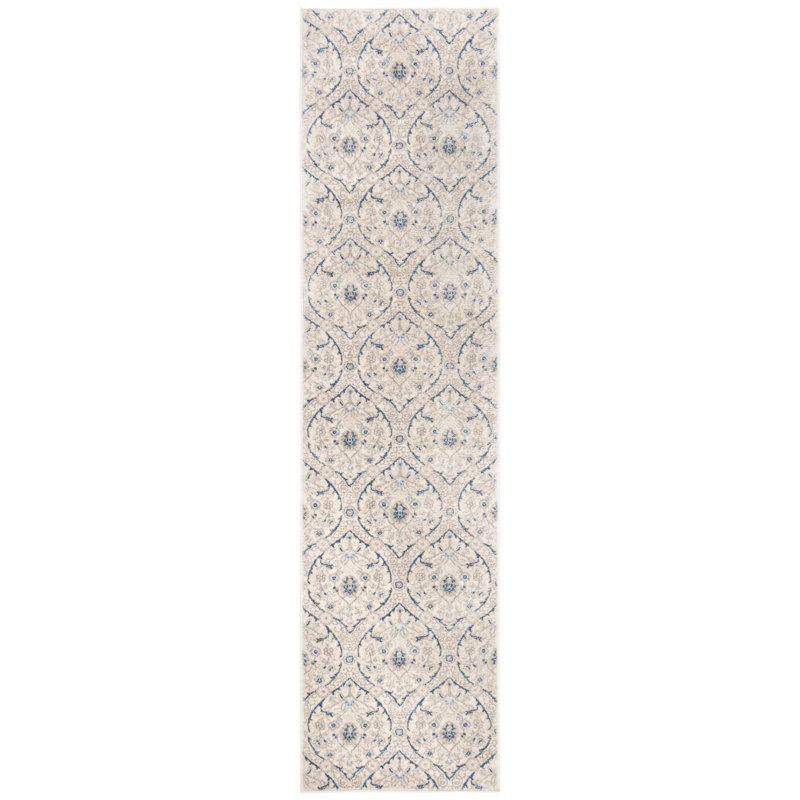 Tapis gris clair Avira Ikat, Tapis de couloir 2 pi x 10 pi