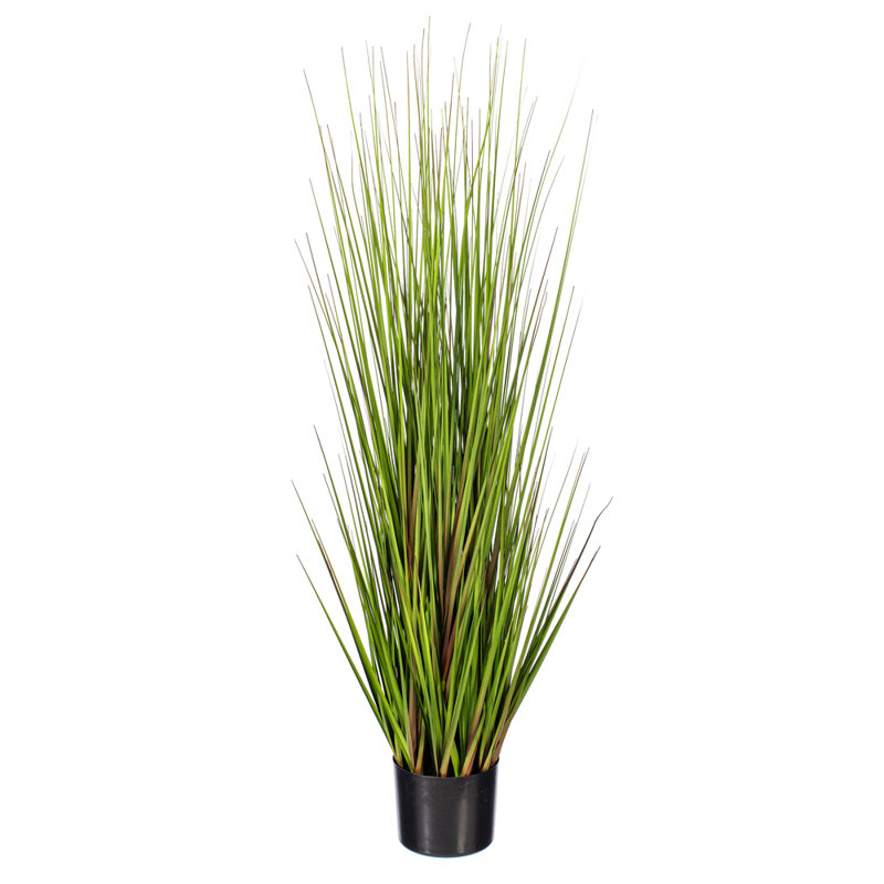 Herbe de lin 48 po vert / bourgogne artificiel, H 48 po x l 9 po x P 9 po