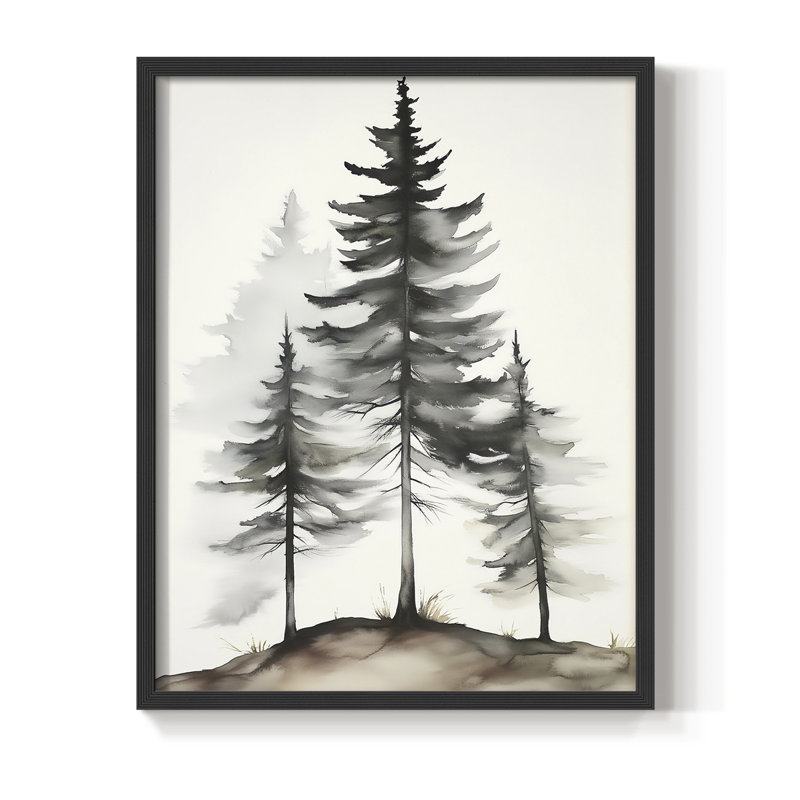 «Christmas Holiday Art», série 2-XXI, reproduction encadrée - bois massif, H 15 po x l 12 po, Noir, noir, noir, noir