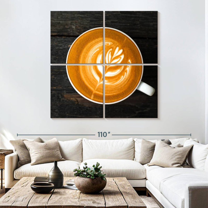 Café au lait chaud Yarlin, H 74 po x l 74 po