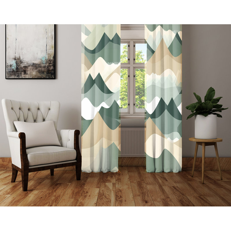 Paire de rideaux semi-transparents en polyester Beyard, L 20 po x L 82 po