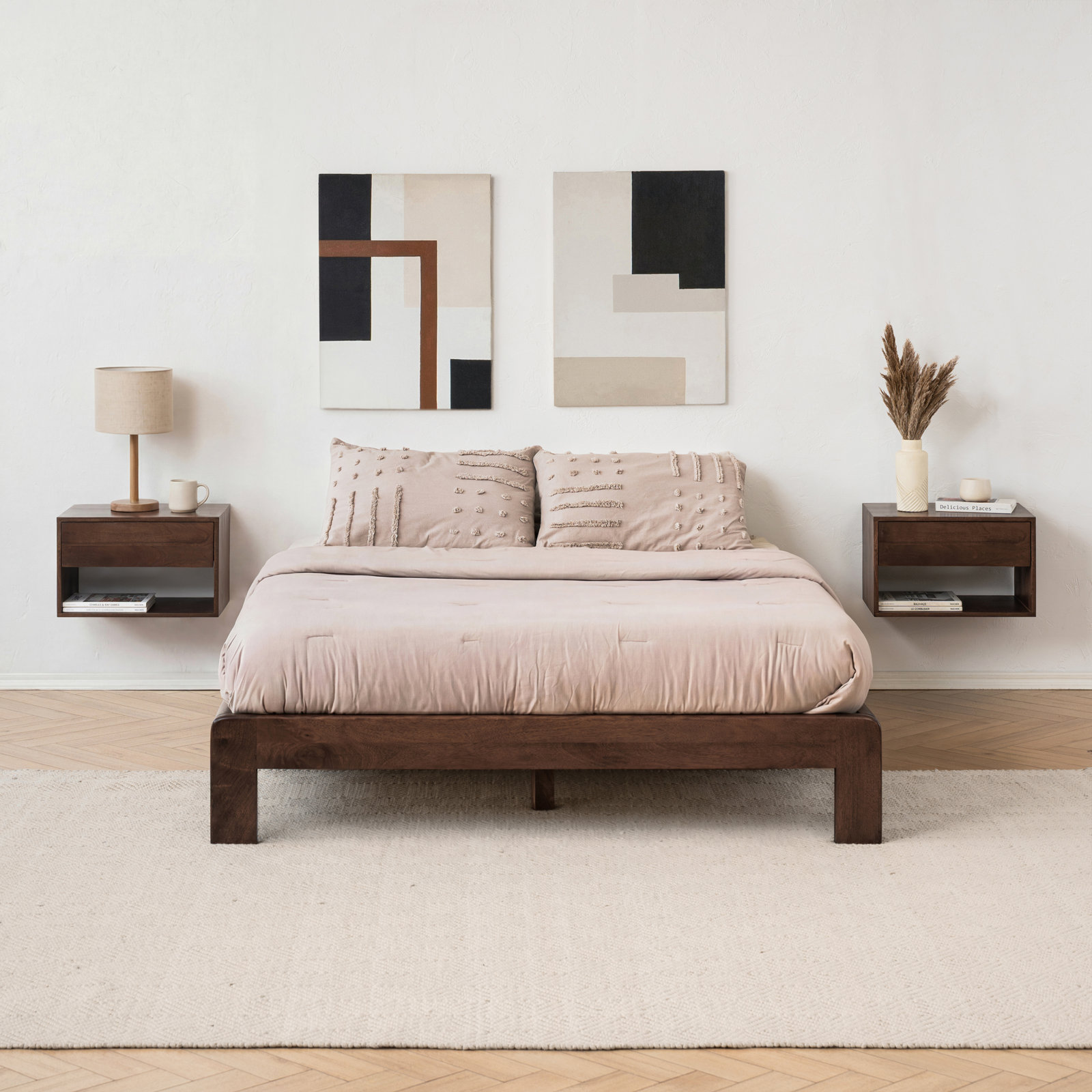 Reni 1 - Drawer Solid Wood Nightstand, Espresso