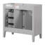 Base d'armoire de salle de bain grise de 36 po. Meuble-lavabo moderne avec espace de tiroir. Bois massif et autoportant. Assemblage requis-150414105