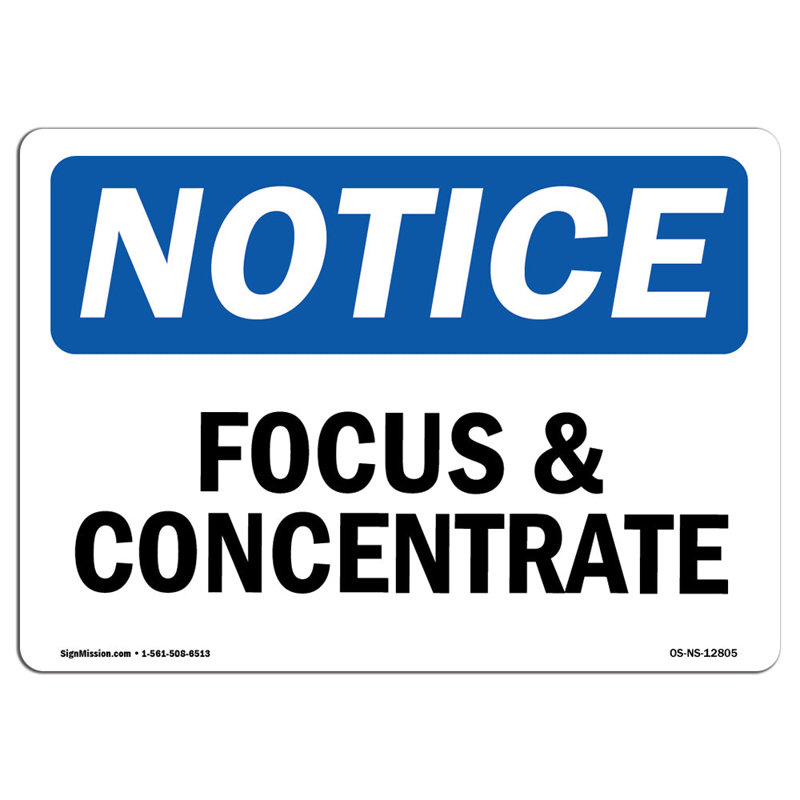 Panneau Focus and Focus en aluminium 12 x 18
