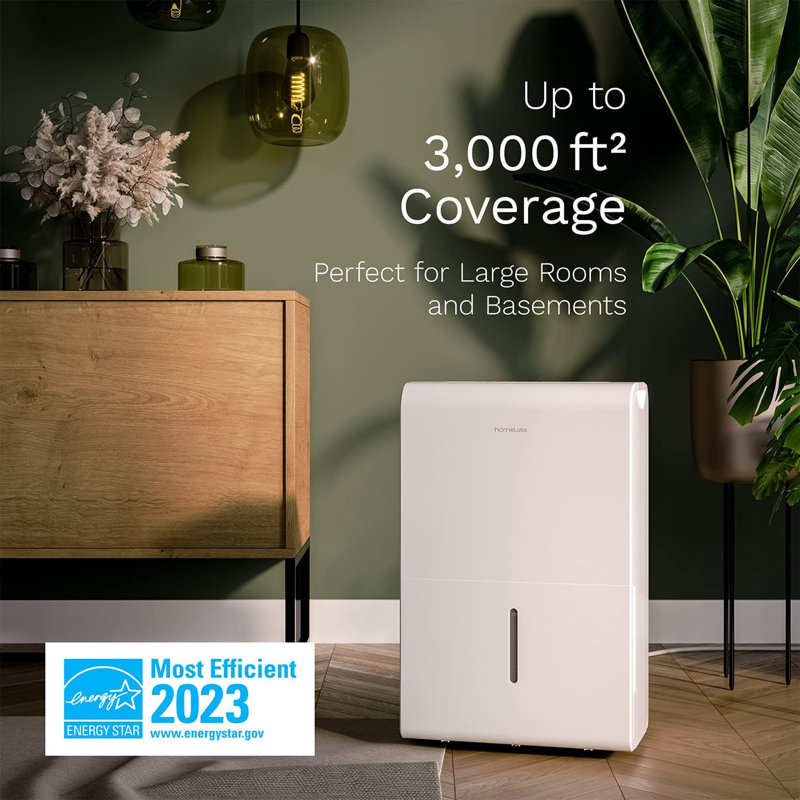 White 3000 Sq. Ft. Energy Star Portable Dehumidifier with Pump