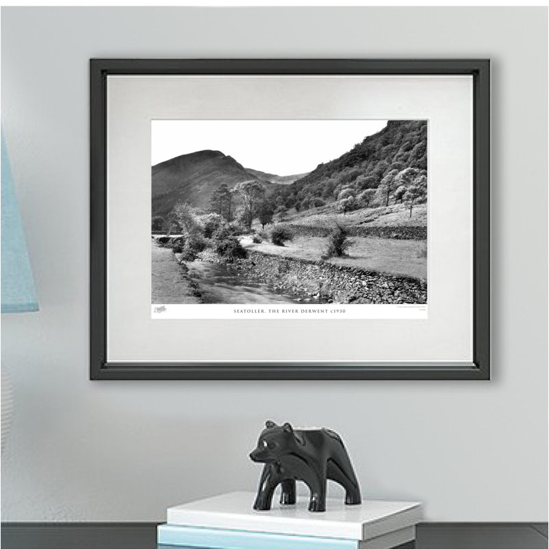 Seatoller, The River Derwent C1930 - Single Picture Frame Print, 40cm H x 50cm W x 2.3cm D