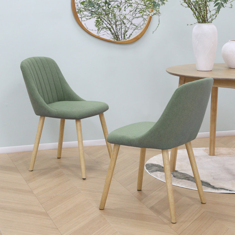 49cm H Upholstered Upholstered Back Accent, Green