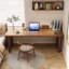 Bureau moderne simple rectangulaire en bois massif-1973685830