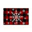 Tapis rouge rouge noir Buffalo Plaid Snowflake 120 x 80 cm, décor des Fêtes
