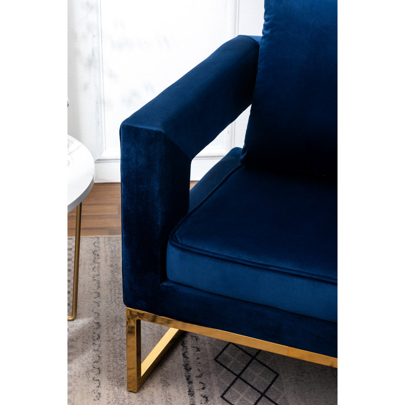 Fauteuil contemporain bleu Relax, Bleu