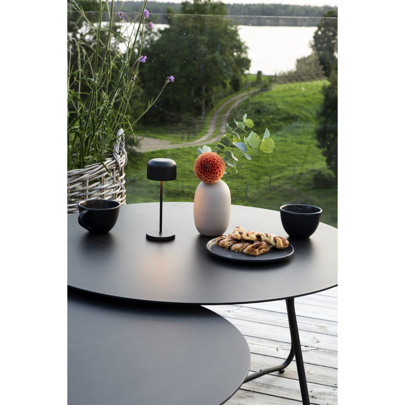 Lille Mini Cordless Table Lamp - USB Rechargeable, Dimmable LED, Elegant Design, Black, 20cm H x 7.5cm W x 7.5cm D