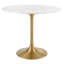 Table de salle à manger ronde en marbre artificiel Lippa-115317550-115317548