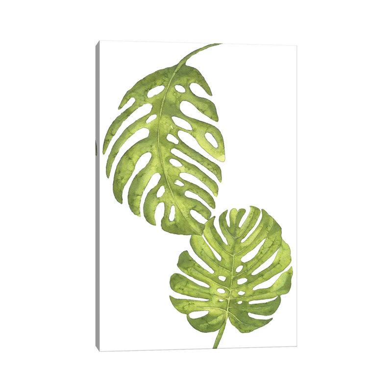 Green Leaves Floral Collection - Wrapped Canvas Print, 101.6 cm H x 66.04 cm W x 3.175 cm D