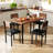 5-Piece Dining Set for 4 47'' Round Kitchen Table 4 Stools w/ Wooden Tabletop