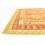 Tapis de zone en laine beige/rouge 4 pi 9 po x 6 pi noué la one-of-kind à la main Elland