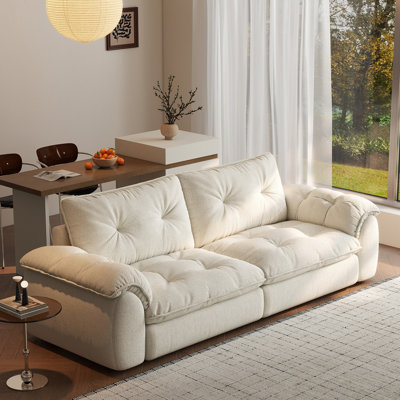French-style wood fabric sofa.