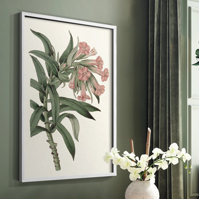 «Pink Floral Mix VI», reproduction encadrée - bois massif